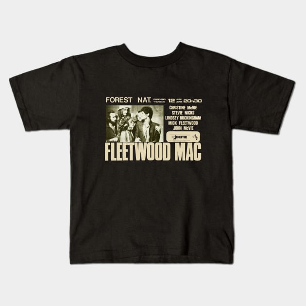 fleetwood mac Kids T-Shirt by sneaky geek studio